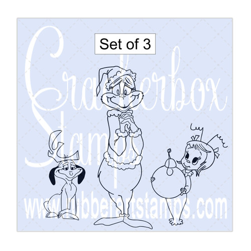 Grinch Standing, Cindy Lou and Max Set of 3 Grinch Standing, Cindy Lou and Max Set of 3