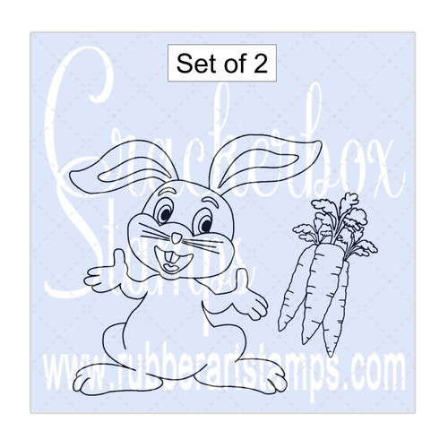 Bunny Standing And Carrots