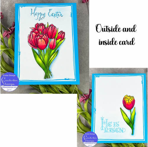 He Is Risen Tulip Card