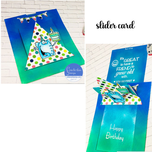 Elephant Slider Birthday Card