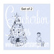 Christmas Tree Med. and Boy In Pajamas