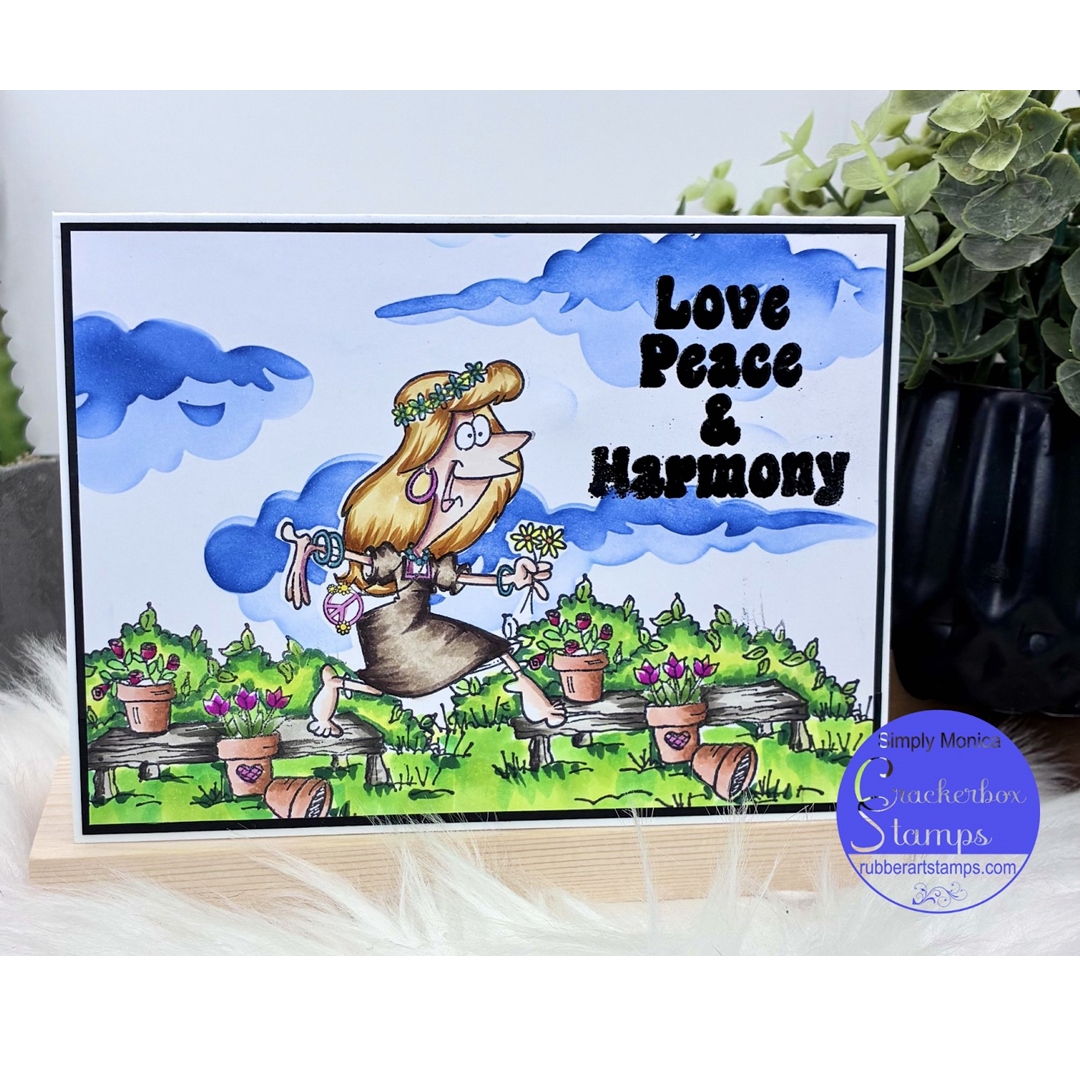 Love, Peace, Harmony - Crackerbox Stamps