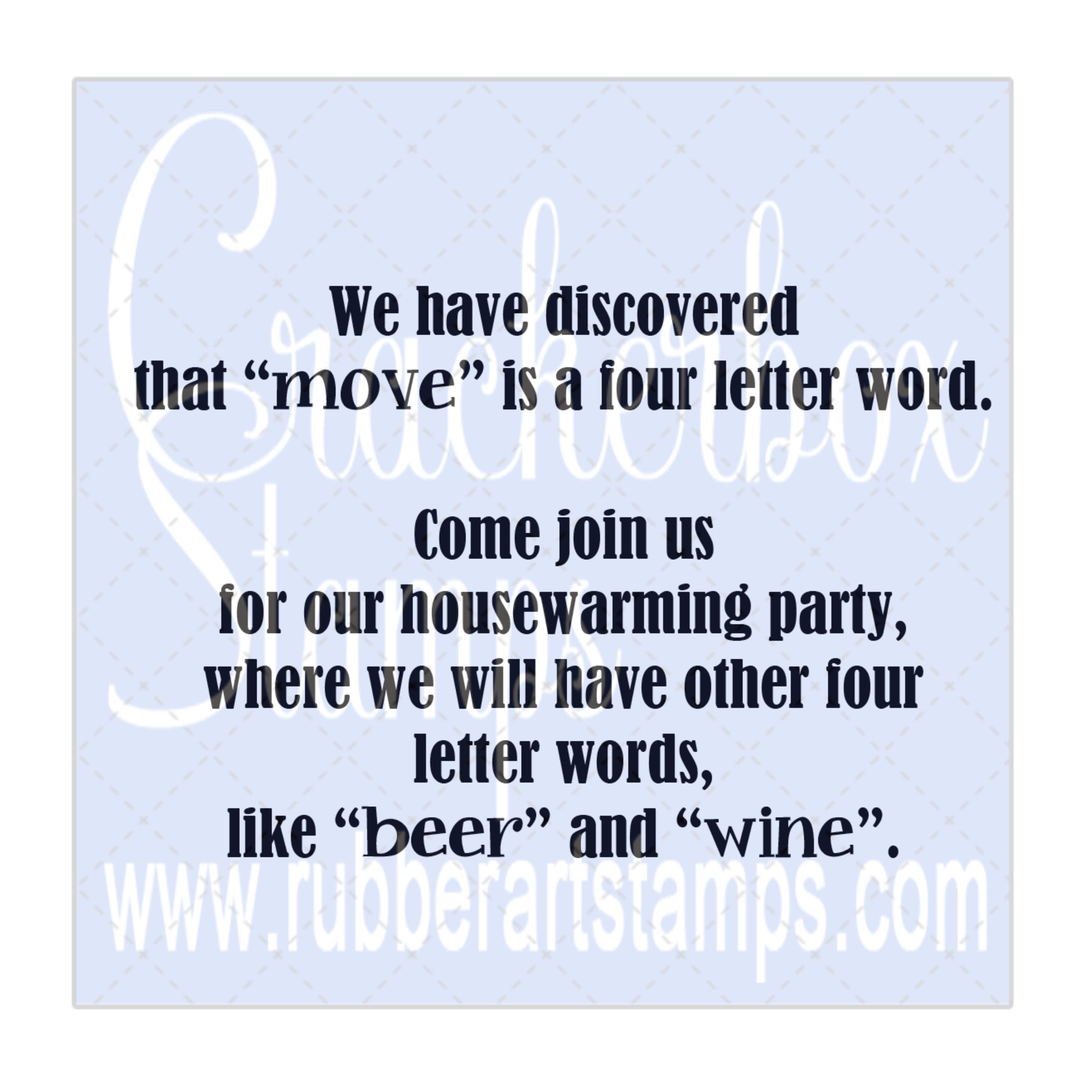 Four Letter Word - Crackerbox Stamps