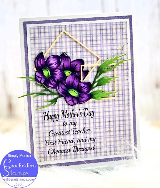 Purple Flowers For Mom Card