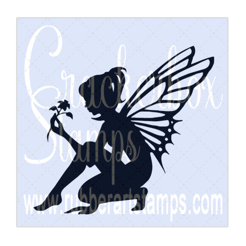 Fairy With Flower - Crackerbox Stamps