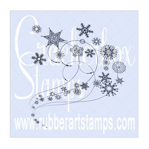 Snowflake Sketch Winter Self-Inking Rubber Stamp for Stamping Crafting  Planners