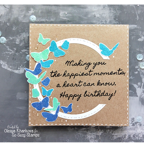 Butterfly Circle - Crackerbox Stamps