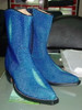 Blue Stingray half boots cowboy style