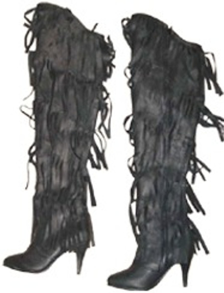 Black leather knee high boots 3