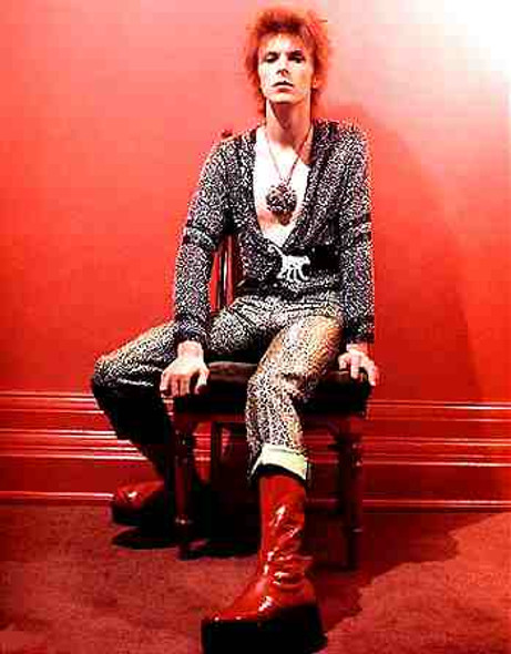 David Bowie Red Vinyl Boots Replica