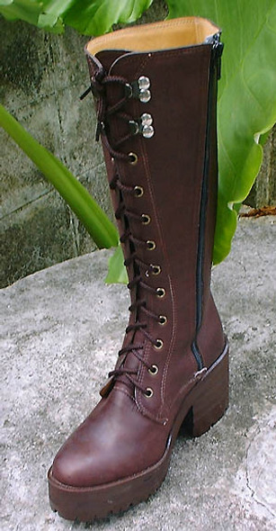 Lace and Zipper Boots