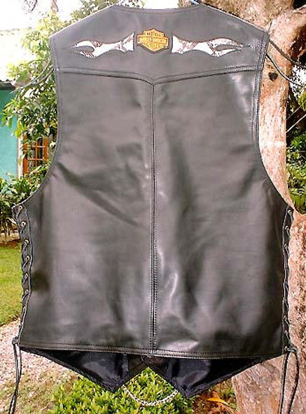 Leather Vest with Snake Inlays Leather Vest with Snake Inlays