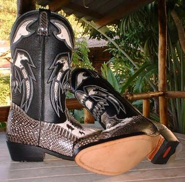 Snake and Leather Cowboy/Girl Boots