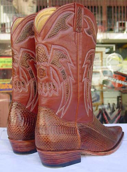 Snake and Leather Boots-Made to Your Measurements 2