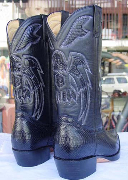 Snake and Leather Boots-Made to Your Measurements 3