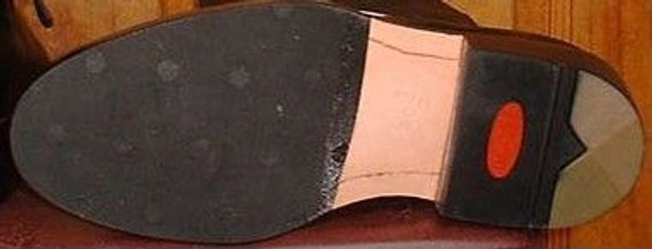 Leather sole with rubber