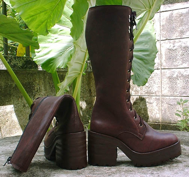 Lace and Zipper Boots