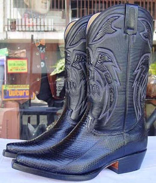 Snake and Leather Boots-Made to Your Measurements 3