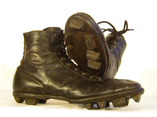 Vintage 1890s Football Shoes with Staked Leather Cleats