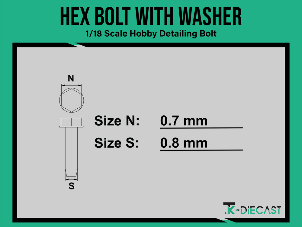 Detailing Bolt - Ø0,70mm Hex Bolt With Washer