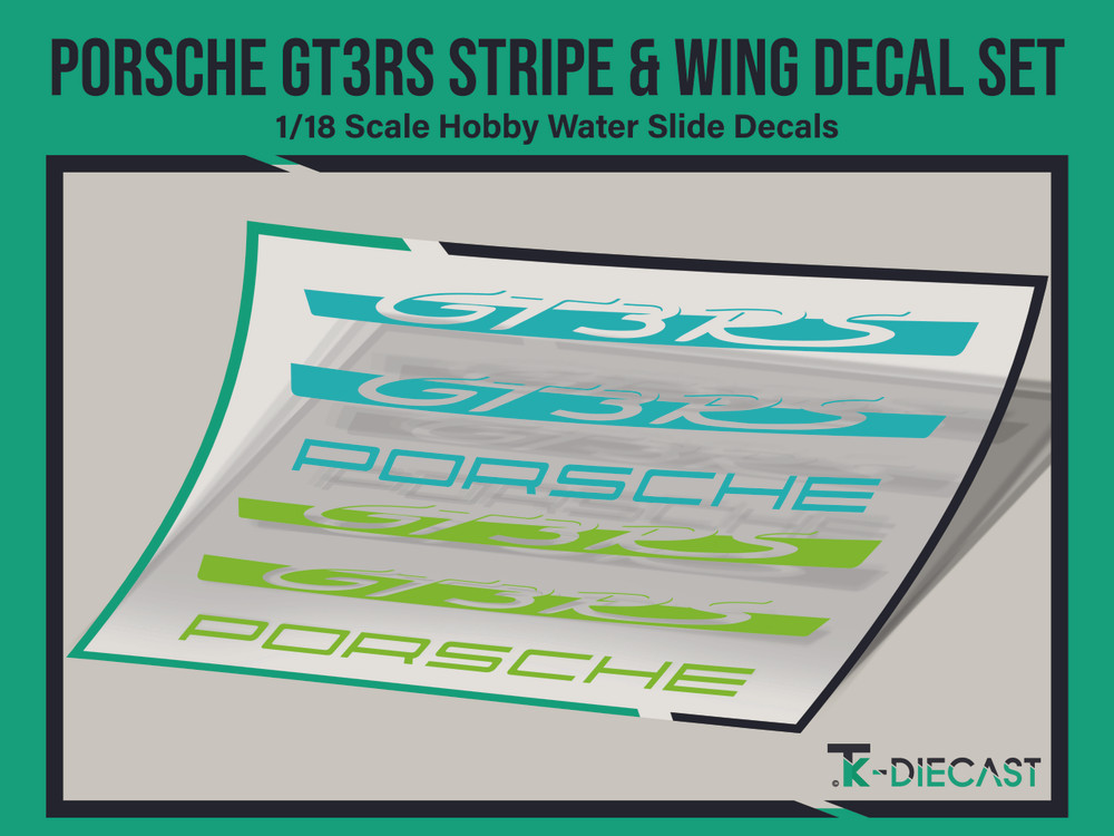 Porsche GT3RS Stripe & Wing Decal Set