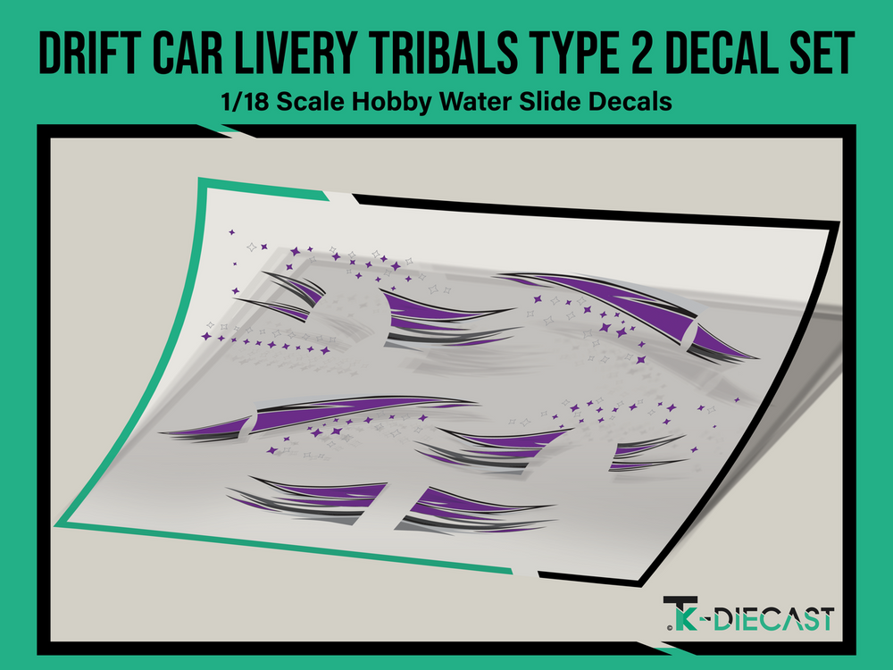 Drift Car Livery Tribals Type 2 Decal Set