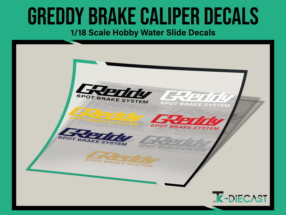 Brake Caliper Decal Set 18 (Greddy)