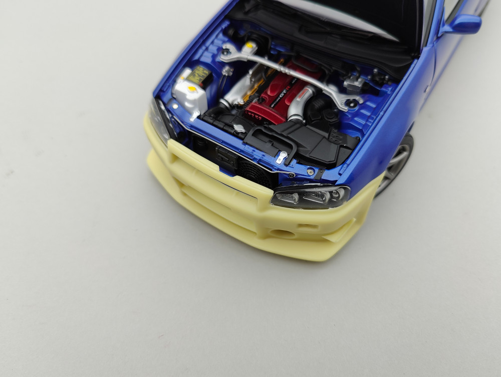 Nissan R34 GT-R Skyline Super Taikyu Front Bumper - Tk Diecast