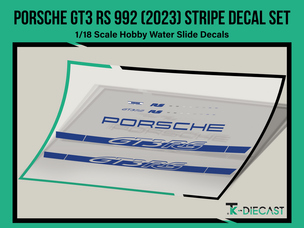 Porsche GT3 RS 992 (2023) Stripe Decal Set
