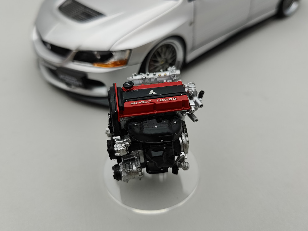 1/18 Ignition IG2769 Mitsubishi Lancer EVO 9 Engine 4g63 Red