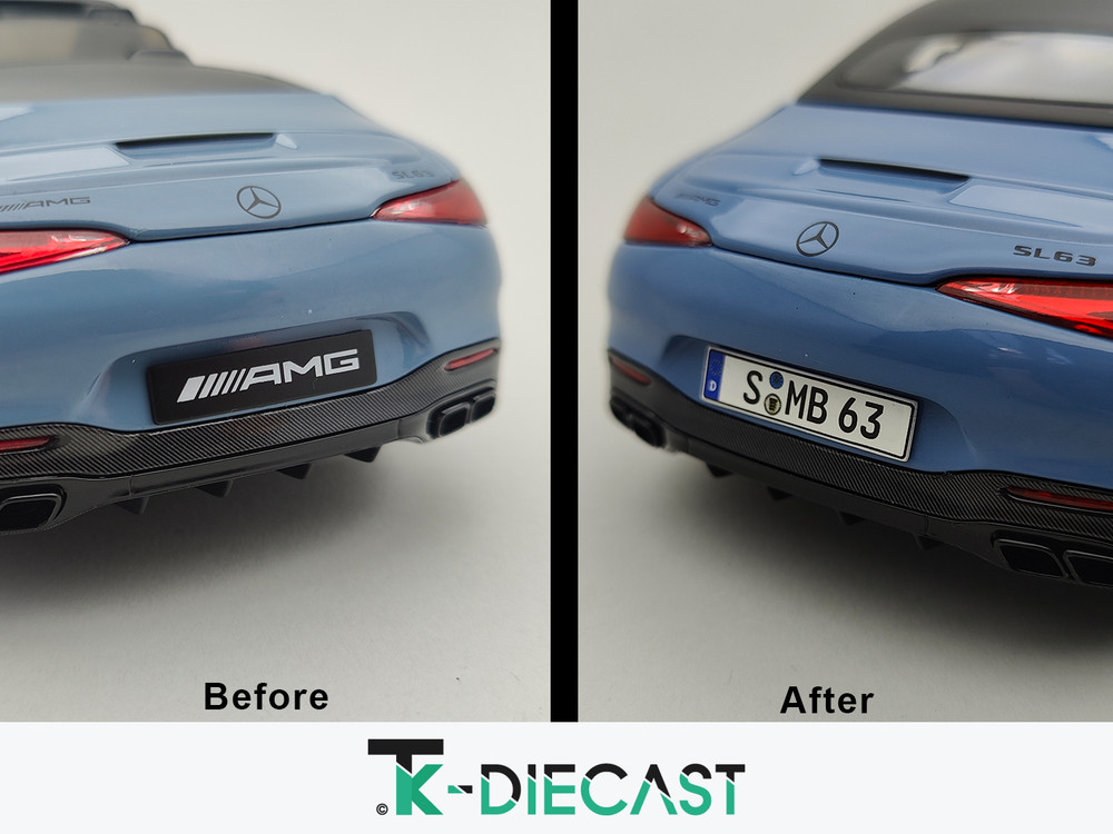 German License Plate Pre-Made Decal Set PE Metal