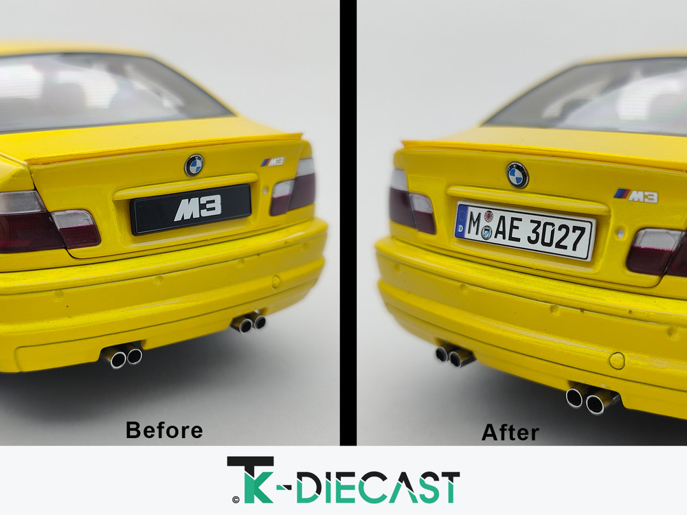 German License Plate Pre-Made Decal Set PE Metal