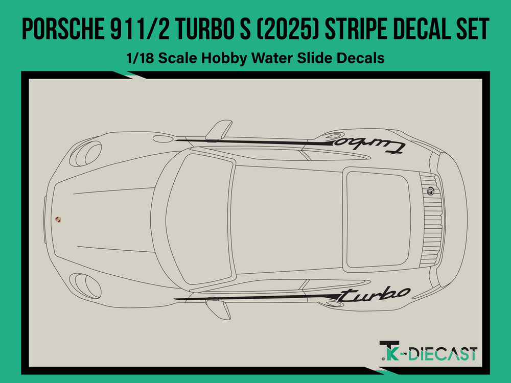 Porsche 911 992 Turbo S 74 (2025) Stripe Decal Set