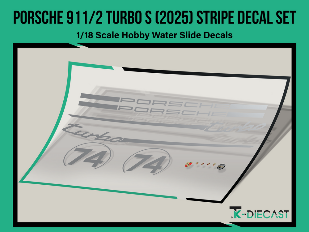 Porsche 911 992 Turbo S 74 (2025) Stripe Decal Set