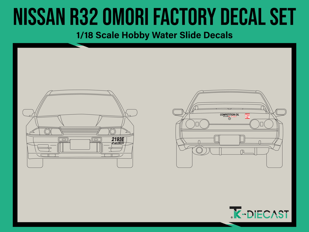 Nissan R32 GT-R Omori Factory Decal Set