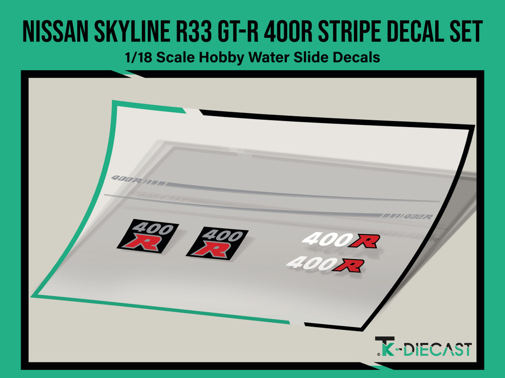 Nissan Skyline R33 Gt R 400r Stripe Decal Set Tk Diecast Nissan Skyline R33 Gt R 400r Stripe Decal Set Tk Diecast