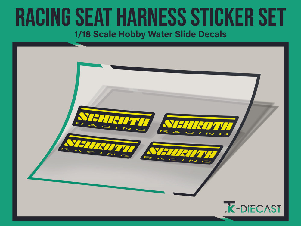 Racing Seat Harness Sticker Set