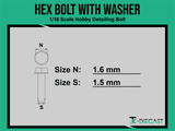 Detailing Bolt - Ø1,60mm Hex Bolt With Washer