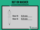 Detailing Bolt - Ø0,80mm nut on washer Detailing Bolt - Ø0,80mm nut on washer