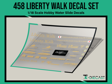 458 Liberty Walk Decal Set