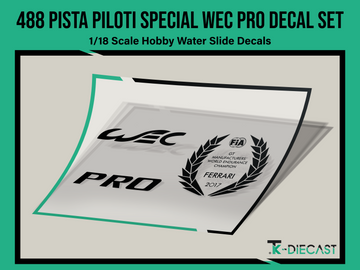 488 Pista Piloti Special Edition WEC PRO Decal Set