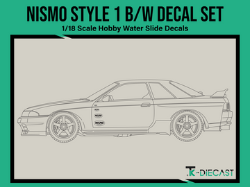 Nismo Style 1 Black & White Decal Set