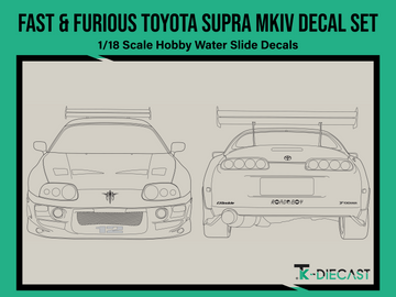 Fast & Furious Toyota Supra MKIV Decal Set