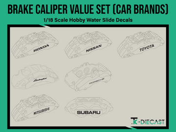 Brake Caliper Decal Value Set (Car Brands)