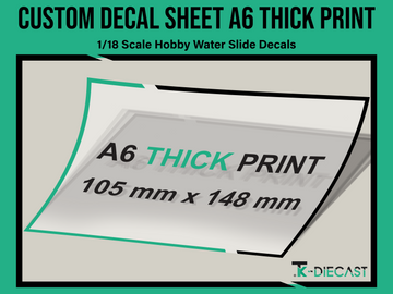 A6 Custom Decal Sheet Thick-Ink Print