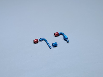 A/N Elbow Fitting Hex 0.79mm 3pc Anodized 