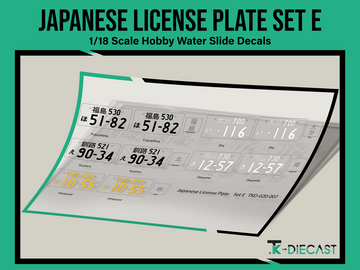 Japanese License Plate Universal Set PE Metal