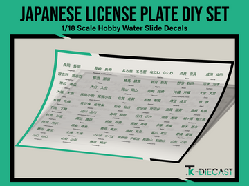 DIY Japanese License Plate Set PE Metal