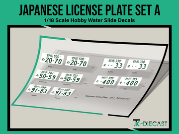 Japanese License Plate Universal Decal Set