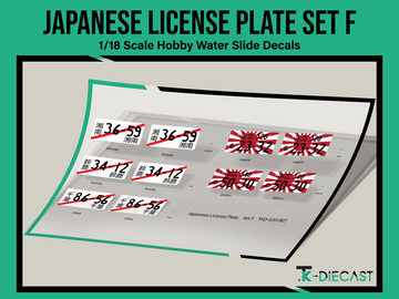Japanese License Plate Universal Decal Set